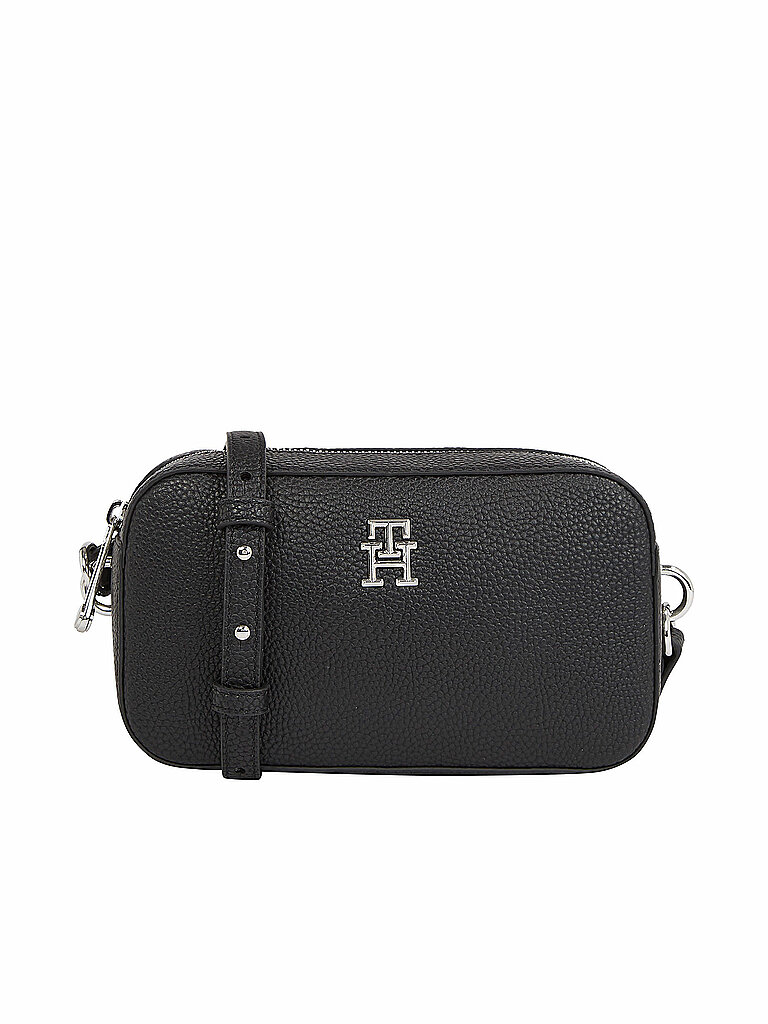 Tommy Hilfiger pour femme. AW0AW15179 Pochette à bandoulière avec emblème TH noir (OSFA), Casuel, Polyuréthane 2